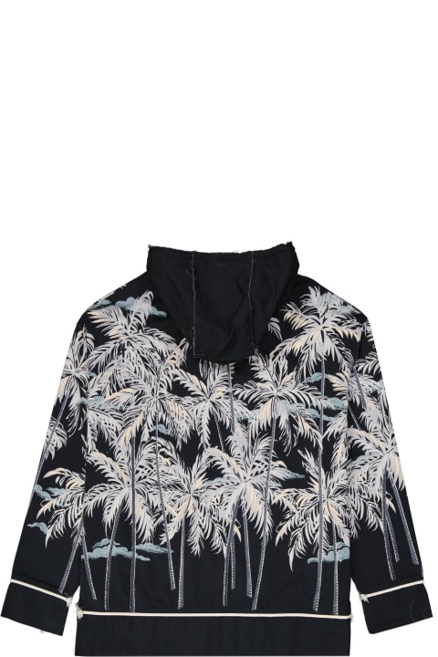Palm Angels for Men Palm Angels Hooded Printed Shirt