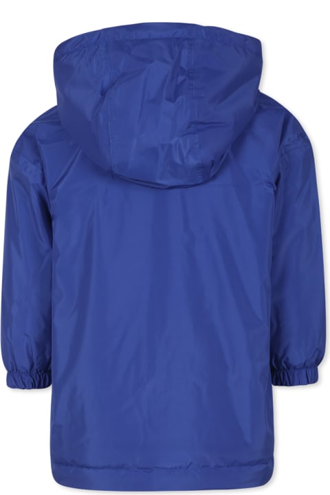 Homeware Petit Bateau Light Blue Windbreaker For Boy With Logo