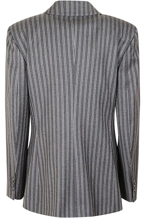 Alberta Ferretti Coats & Jackets for Women Alberta Ferretti Striped Double-breasted Blazer Alberta Ferretti