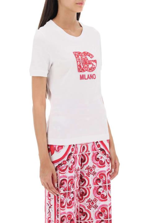Topwear for Women Dolce & Gabbana T-shirt With Dg Patch