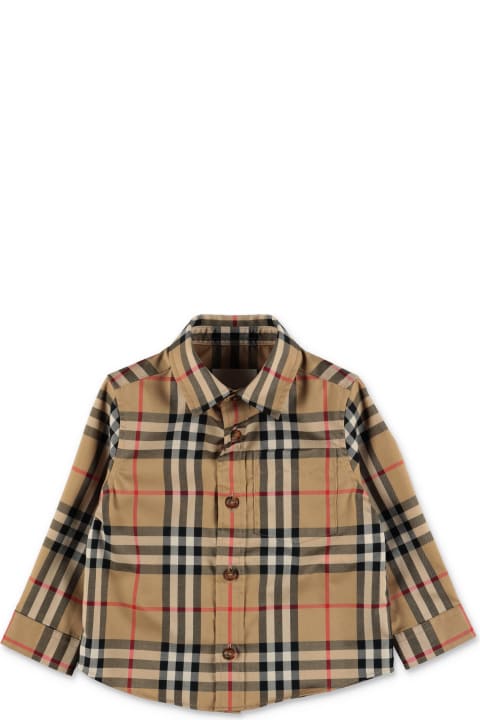 Burberry for Kids Burberry Burberry Camicia Owen Vintage Check In Popeline Di Cotone Baby Boy