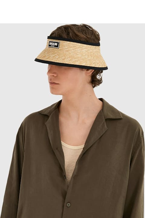 Homeware Borsalino Virgilio Visor In Braided Straw