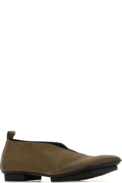 Uma Wang for Men Uma Wang Olive Green Leather Stone Ballerinas