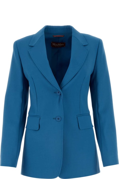 Max Mara Studio Coats & Jackets for Women Max Mara Studio Turquoise Wool Dingey Blazer