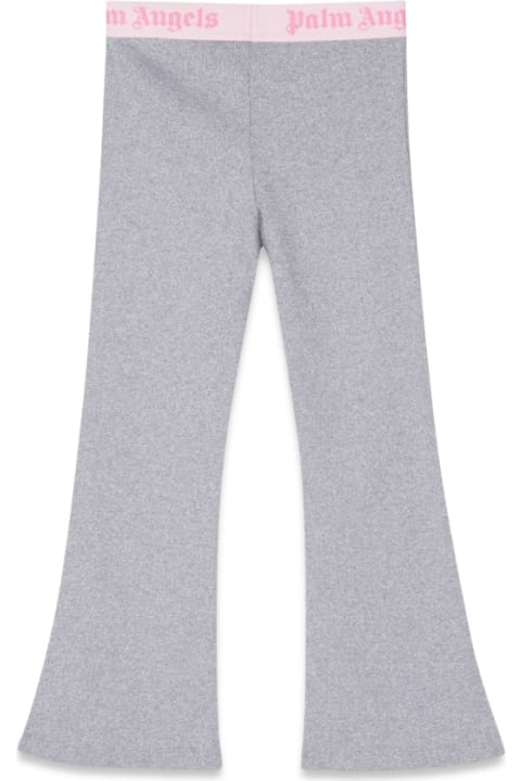 Sale for Kids Palm Angels Logo Band Lurex Rib Flarepant