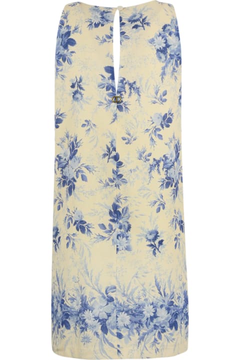 Fashion for Women TwinSet Floral Print Linen Blend Dress