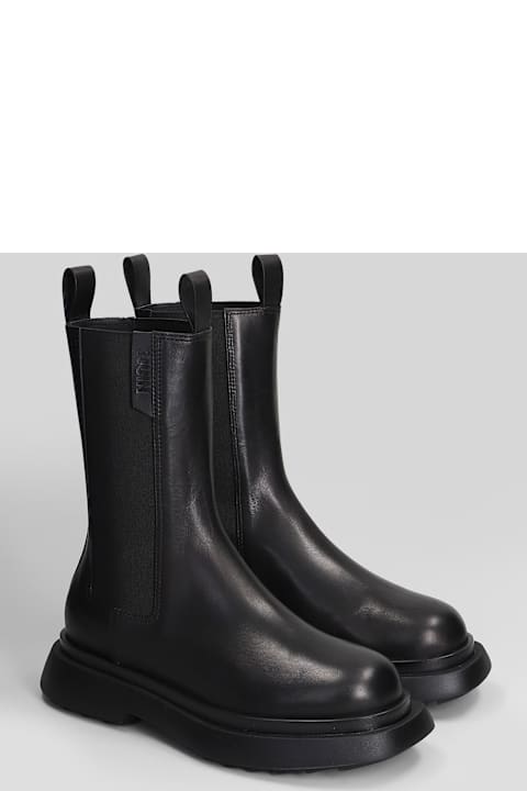 3JUIN Glory 010 Combat Boots In Black Leather