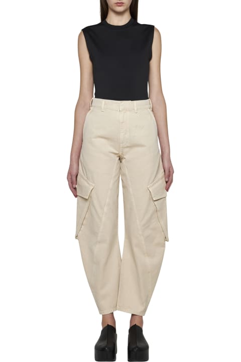 J.W. Anderson for Women J.W. Anderson Cream White Twisted Cargo Jeans