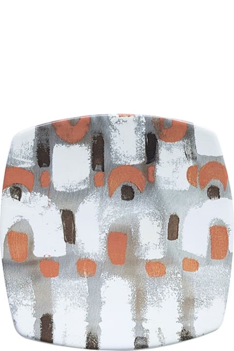 أدوات المائدة Le Botteghe su Gologone Plates Square Ceramic Colores 20,5x20,5 Cm