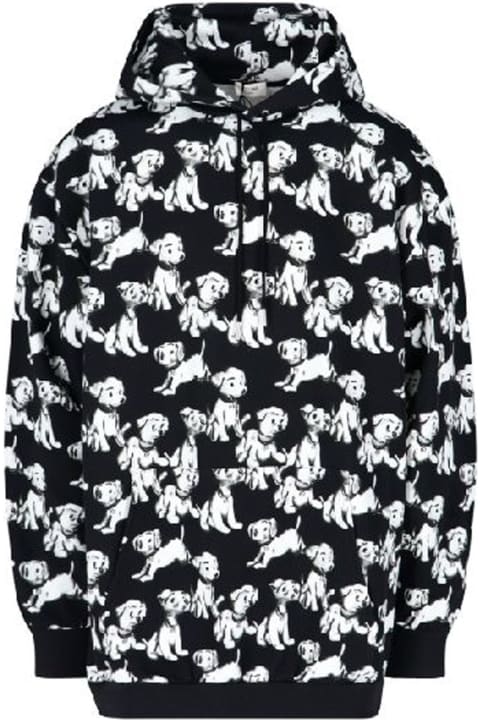 メンズ Celineのフリース＆ラウンジウェア Celine Hooded Printed Dogs Sweatshirt