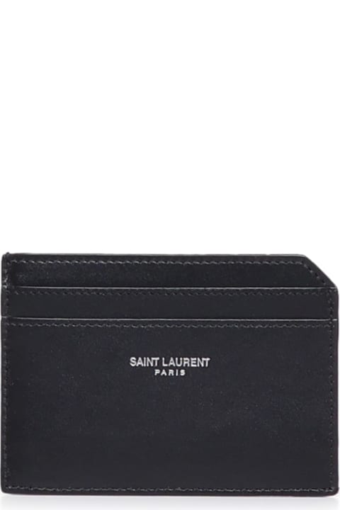 メンズ Saint Laurentのトラベルバッグ Saint Laurent Calfskin Card Holder