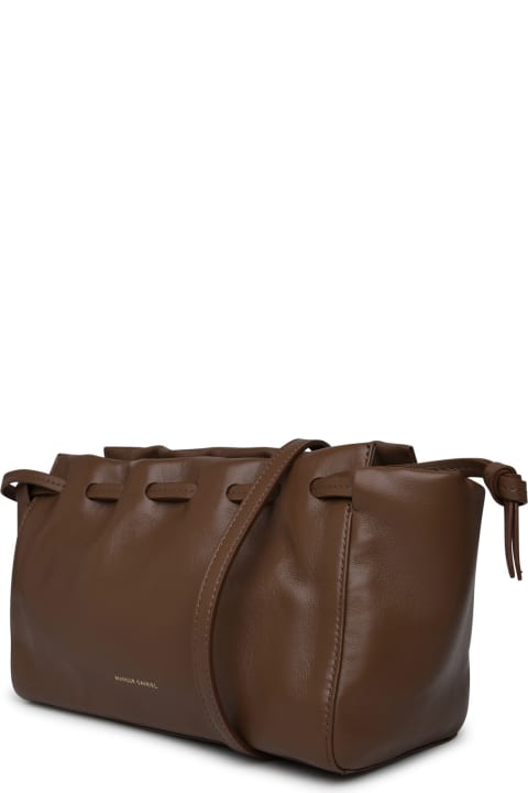 Mansur Gavriel Clutches for Women Mansur Gavriel 'bloom' Small Brown Leather Crossbody Bag