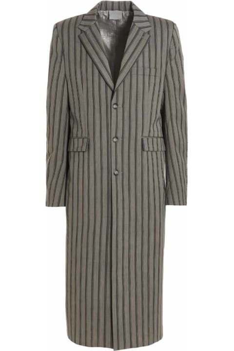 VTMNTS Coats & Jackets for Men VTMNTS Striped Long Coat