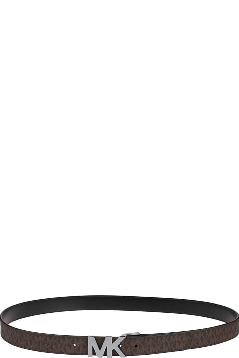 Michael Kors Belts for Men Michael Kors Logo Plaque Reversible Buckle Belt