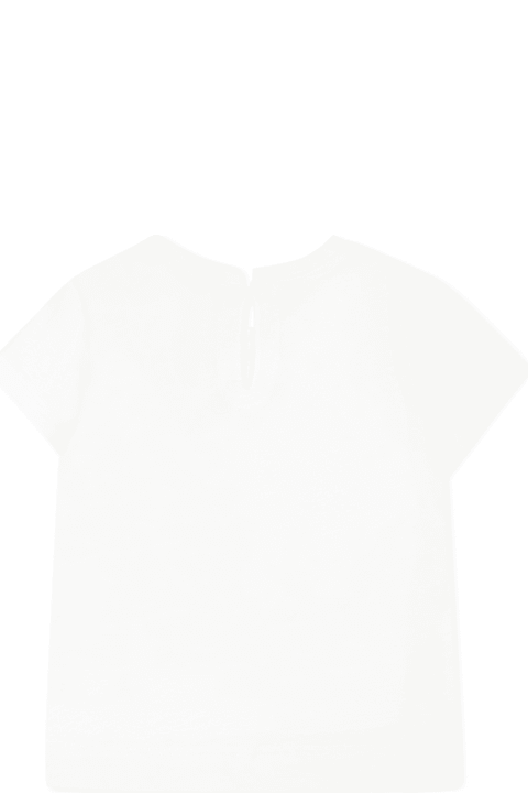 Monnalisa for Baby Boys Monnalisa White T-shirt For Baby Girl With Alice In Wonderland