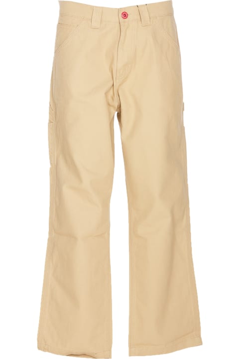 Sand Worker Pants With V-s Gothic Patches