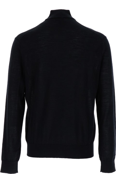 Diesel Sweaters for Men Diesel Black Jumper With Embroidered Logo In Wool Man