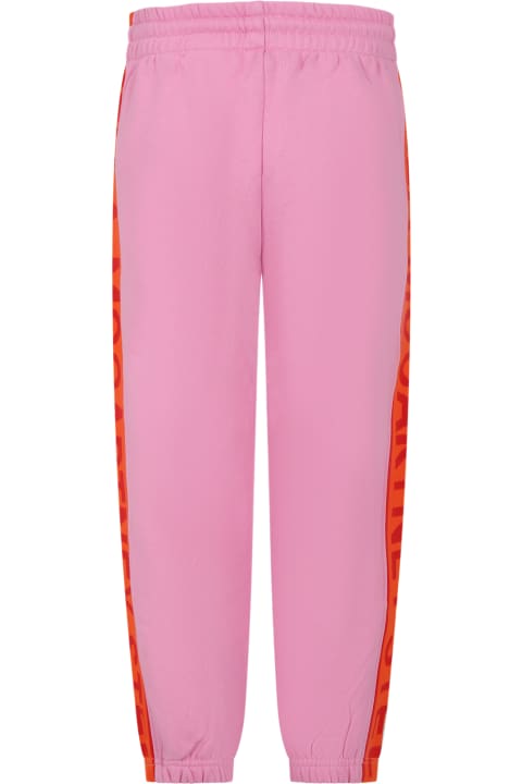 Stella McCartney Kids Bottoms for Girls Stella McCartney Kids Pink Trousers For Girl With Logo