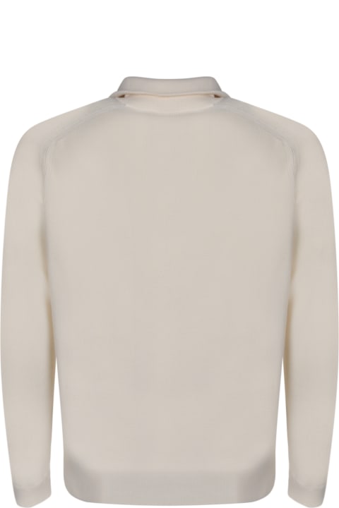 Moncler Sweaters for Men Moncler Mid-zip White Pullover