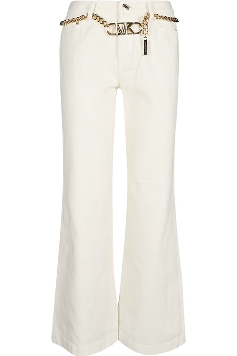 Fashion for Women Michael Kors Chain Belted Wide-leg Jeans Michael Kors
