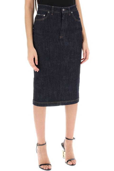 Skirts for Women Dolce & Gabbana Denim Pencil Skirt