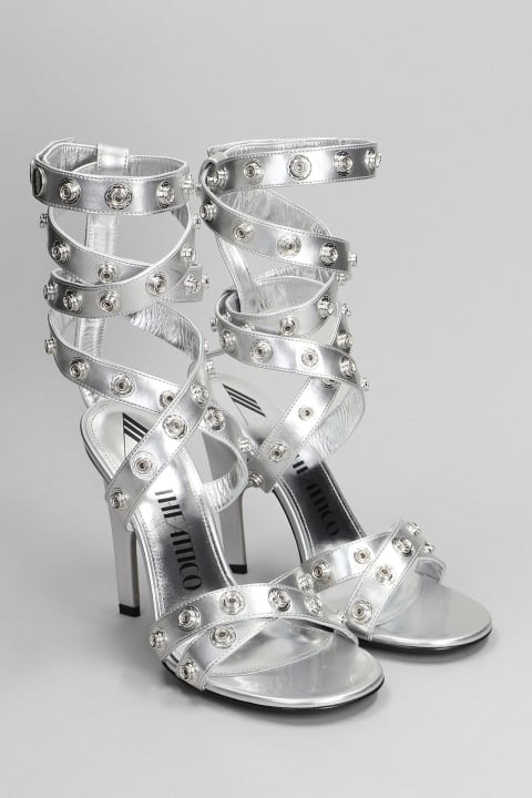 Shoes for Women The Attico Cosmo Sandals In Silver Leather