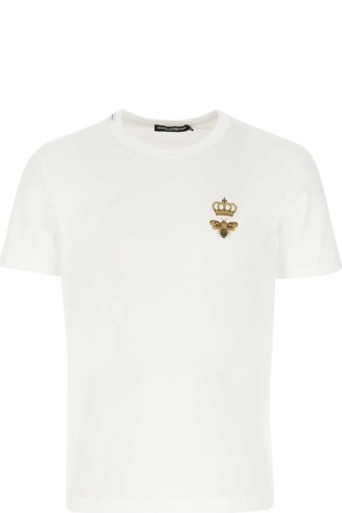 Dolce & Gabbana Sale for Men Dolce & Gabbana White Cotton T-shirt