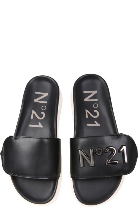 ウィメンズ N.21のサンダル N.21 Slide Sandals With Logo
