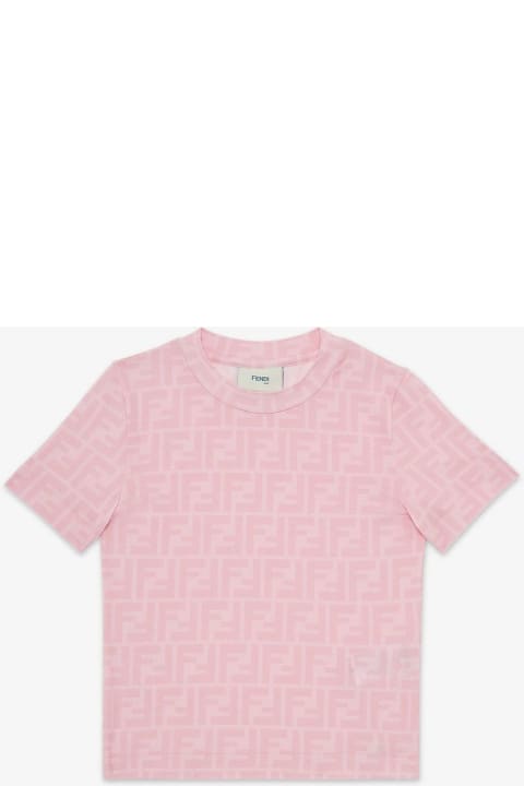 Fendi for Kids Fendi Fendi Kids T-shirts And Polos Pink