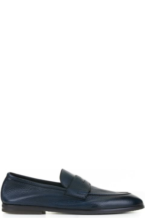 Barrett Loafers & Boat Shoes for Men Barrett Blue Leather Moccasin
