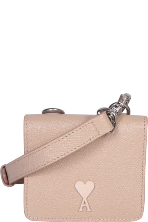 Ami Alexandre Mattiussi Wallets for Men Ami Alexandre Mattiussi Ami Paris Adc Seas Strap Card Holder In Pink