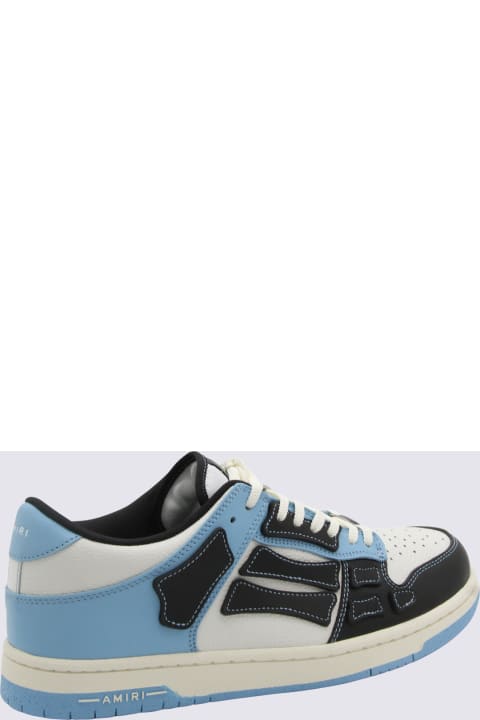 AMIRI Sneakers for Men AMIRI Black, White And Light Blue Leather Sneakers