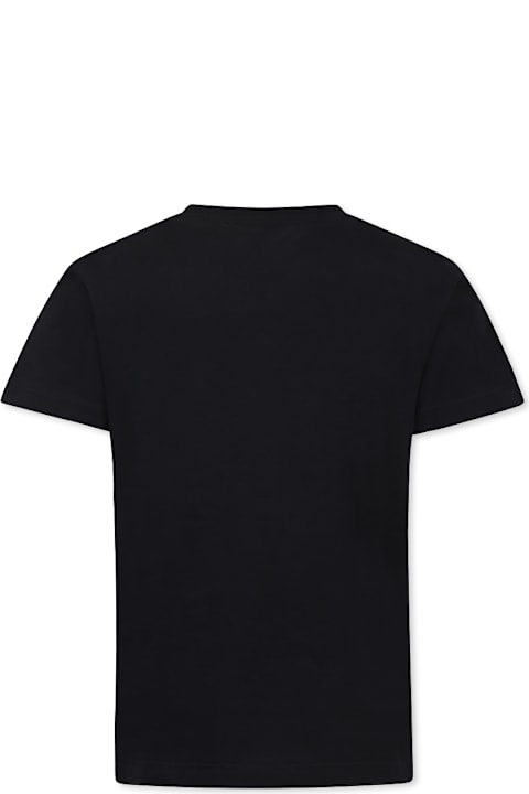Balmain T-Shirts & Polo Shirts for Women Balmain Black T-shirt For Girl With Logo