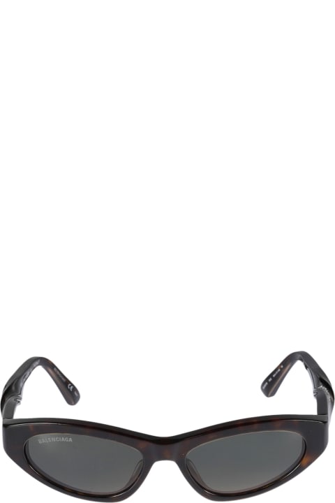 ウィメンズ Balenciaga Eyewearのアイウェア Balenciaga Eyewear Twisted Temple Cat Eye Frame Logo Sunglasses