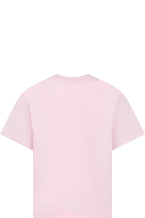Fashion for Girls Fendi Pink T-shirt For Kids With Logo