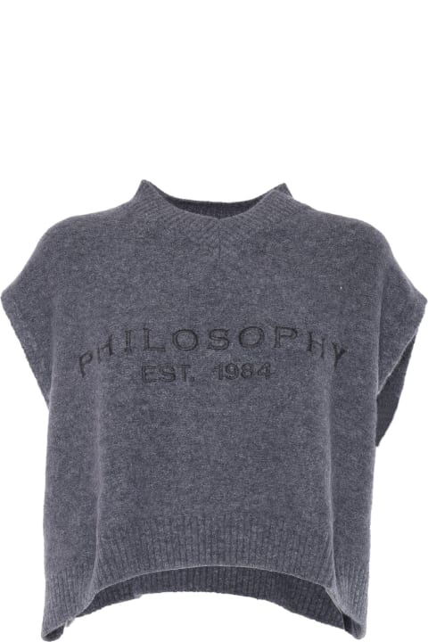Philosophy di Lorenzo Serafini Sweaters for Men Philosophy di Lorenzo Serafini Top With Logo