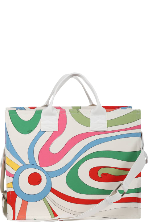 Accessories & Gifts for Baby Girls Pucci Multicolor Changing Bag For Baby Kids With Logo