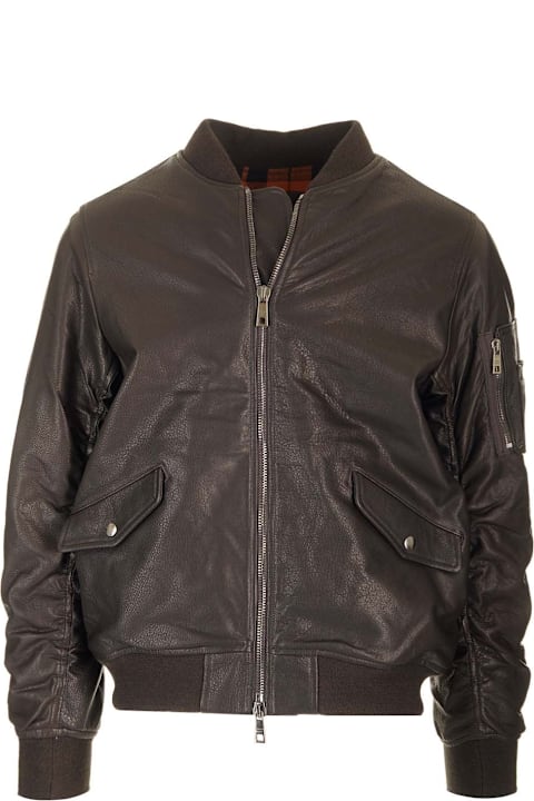 Giorgio Brato Clothing for Men Giorgio Brato Brown Lambskin Bomber Jacket