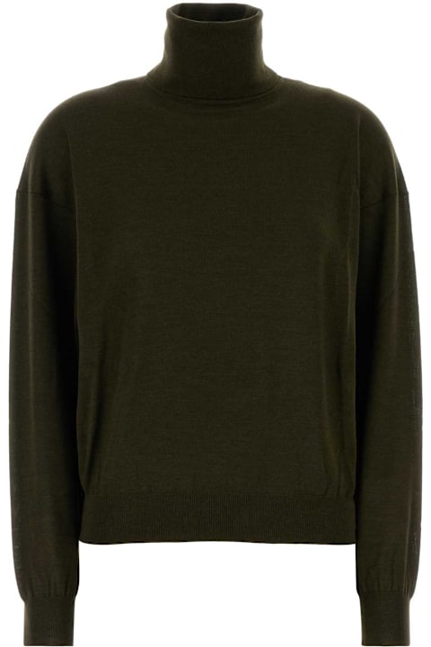 Homeware Saint Laurent Olive Green Cashmere Blend Sweater
