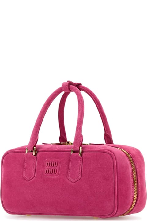 Fashion for Women Miu Miu Fuchsia Suede Arcadie Handbag