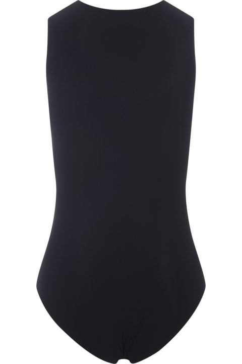 Jil Sander Underwear & Nightwear for Women Jil Sander Black Fitted Bodysuit Top