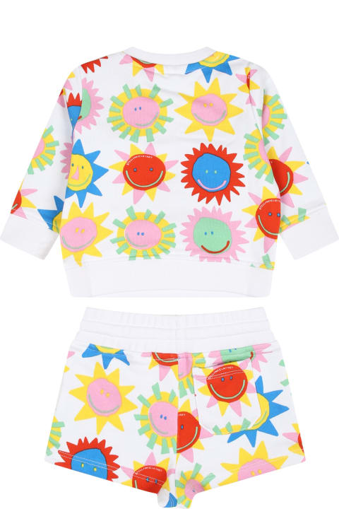 Bottoms for Baby Girls Stella McCartney Kids White Set For Baby Girl With Sun