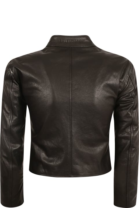 Balenciaga Coats & Jackets for Women Balenciaga Racer Leather Jacket