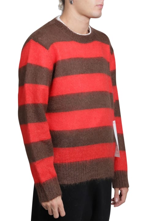 Red And Brown Crewneck Sweater