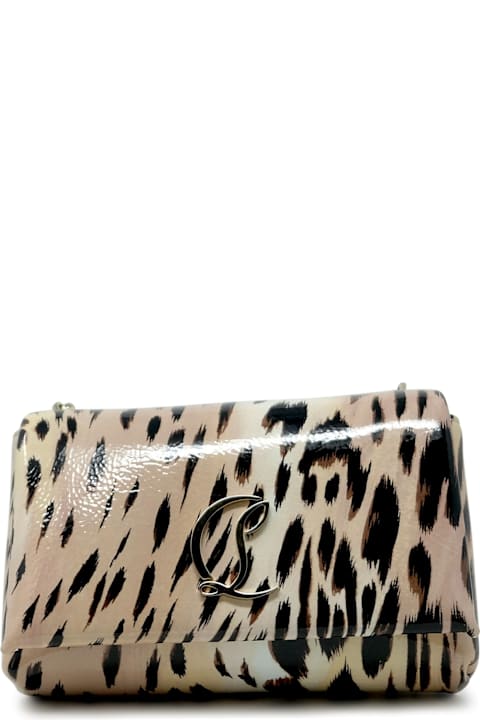 Christian Louboutin Shoulder Bags for Women Christian Louboutin Christian Louboutin Leopard Gigi Naplak Leather Loubi54 Pouch Bag