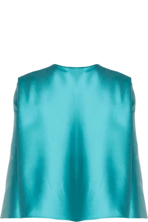 Alberta Ferretti Clothing for Women Alberta Ferretti Mikado Turquoise Jacket