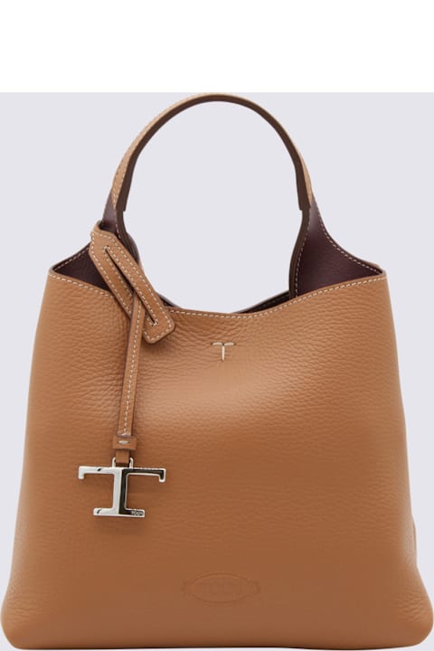 أدوات منزلية Tod's Brown Leather Top Handle Bag