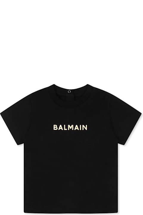 Balmain لـ Kids Balmain White T-shirt For Babykids With Logo