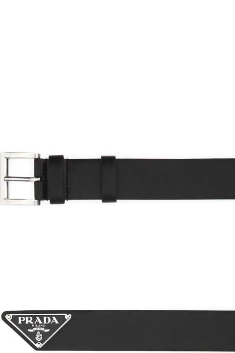 Belts for Men Prada Black Leather Wallet