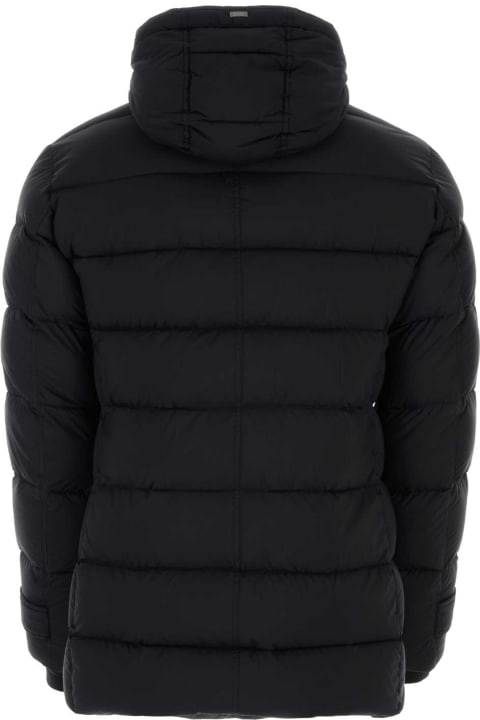 Coats & Jackets for Men Herno Black Nylon Down Jacket